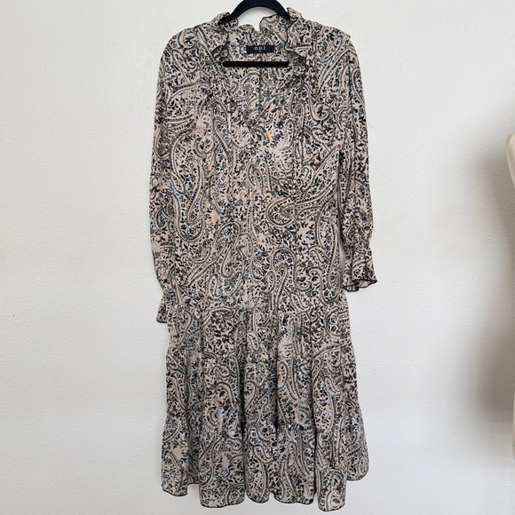 Anthropologie | O.P.T Paisley Long Sleeve Midi Maxi Dress - Picture 9 of 10